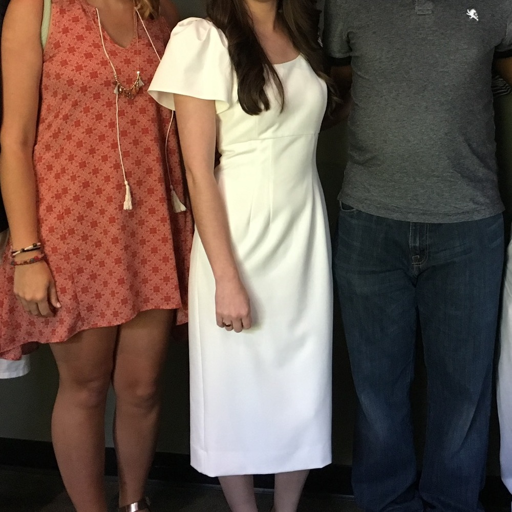 White Midi Sheath Dress